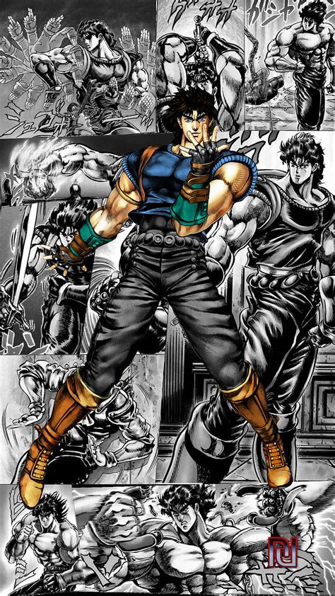 Jojo Jonathan Joestar Con Cabello Verde Con Negro Anime Fondo De