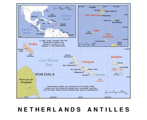 Maps of Netherlands Antilles | Collection of maps of Netherlands Antilles | North America ...