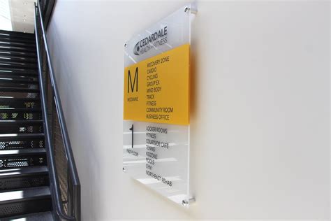 Cedardale Stairwell Directory Wayfinding Signage - Spectrum Signs & Graphics Company