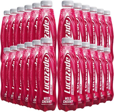 Lucozade Energy Cherry Drink 380 Ml Pack Of 24 Uk Grocery