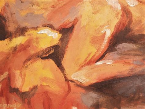 Erotic Female Art Original Oil Painting Nude Naked Girl Sleeping In Bed