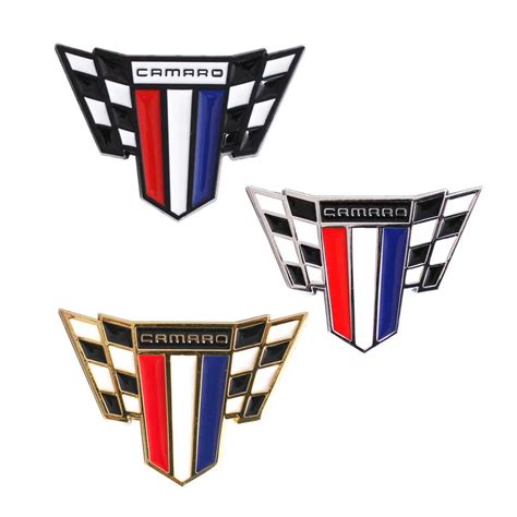 1x Camaro Flag Symbol Metal Alloy Car Body Emblem Badge Sticker For