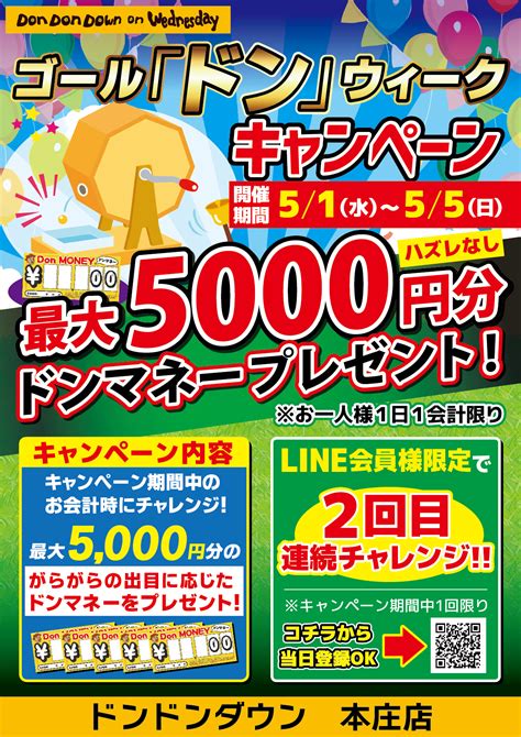 【paypay最大10％還元キャンペーン】5月1日～5月31日まで、paypayでお支払いで最大10％還元！！ ドンドンダウン本庄店