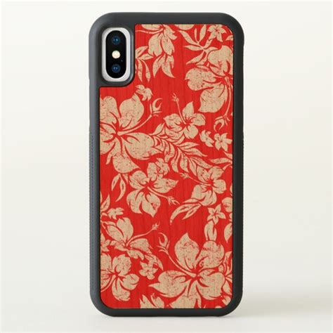 Save 20 Off Hibiscus Pareau Hawaiian Floral Aloha Red Iphone X Case Case Plus