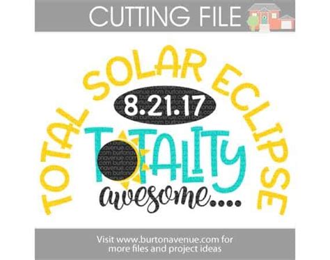 Flash Freebie Free Svg Cut File Total Solar Eclipse Burton