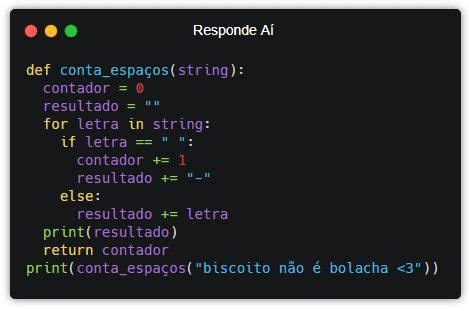 Escreva uma função que aceita uma string como parâmetro e re