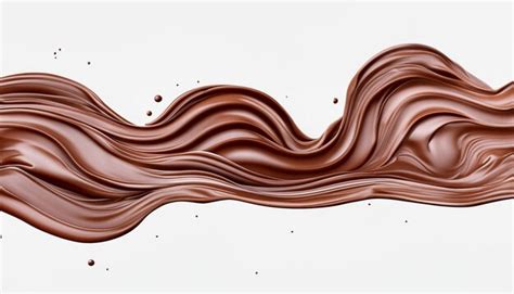 Premium Ai Image Chocolate Milk Isolated Wave Flow Splash Dessert