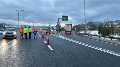 Son Dakika Anadolu Otoyolu nun Bolu Dağı geçişi İstanbul istikameti