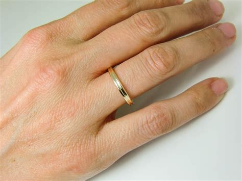 10K Gold Ring Real 10K Gold Double Ring Pure 10 Karat Gold