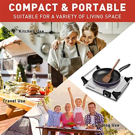 Snapklik Hot Plate Techwood Single Burner For Cooking W Countertop Electric Stove
