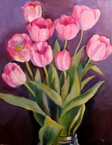 Tulip Oil Painting at PaintingValley.com | Explore collection of Tulip ...