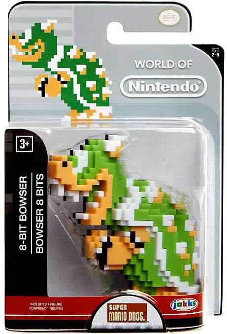 World of Nintendo Super Mario 8-Bit Bowser 2.5 Mini Figure Jakks Pacific - ToyWiz