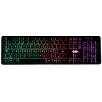 Teclado Oex Gamer Prismatic Abnt Led Rainbow Branco Tc Kabum