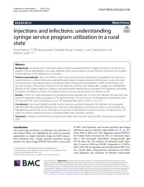 Fillable Online Understanding Syringe Service Program Utilization In A