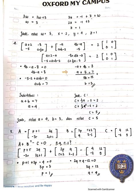 SOLUTION Latihan Soal Matematika Matriks Studypool