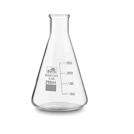 Bello Borosilicate 3 3 Glass Conical Flask 250 Ml With Graduation Marks