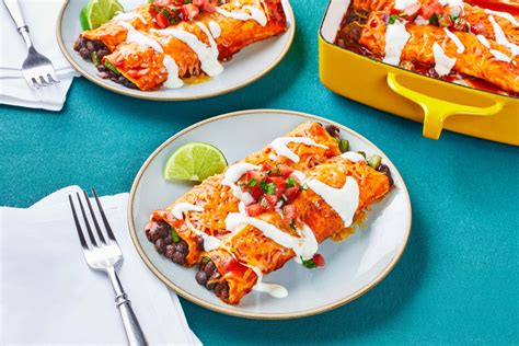 Cheesy Black Bean Enchiladas Recipe Hellofresh