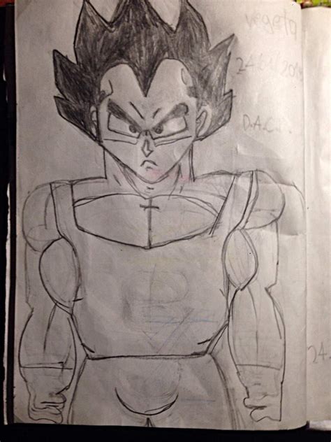 Mi dibujo de vegeta DRAGON BALL ESPAÑOL Amino