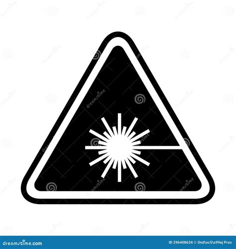 Laser Radiation Danger Label Icon Safety Protection Information Symbol