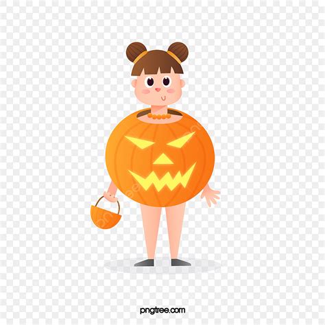 Disfraz De Calabaza Linda De Dibujos Animados De Halloween Png