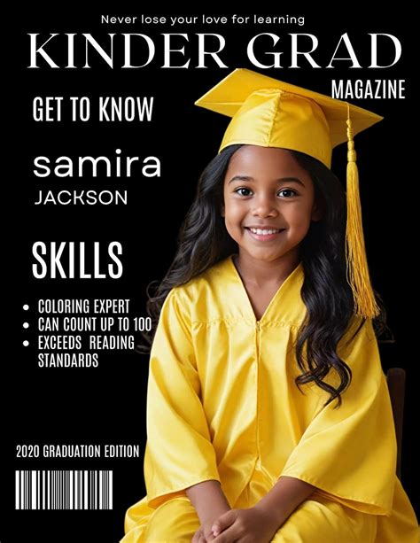 Kindergarten Graduation Template Grad Flyer Canva Flyer Template Customizable Graduation