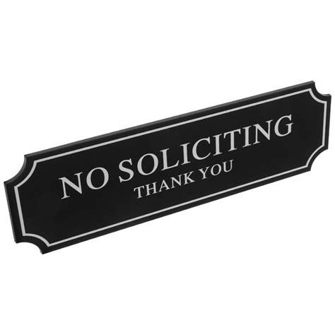 Acrylic Door Sign Store Door Decor Household No Soliciting Sign Store