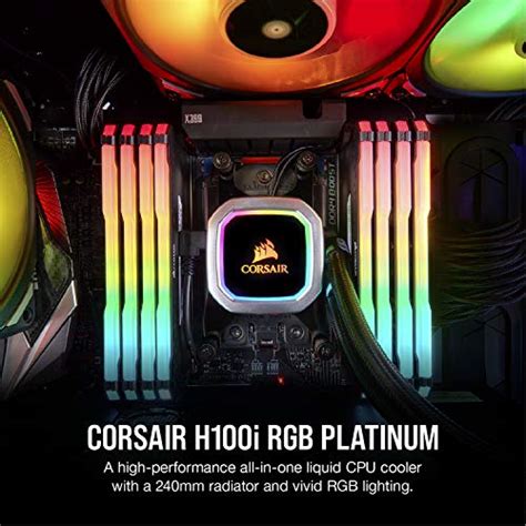 Corsair H100i Rgb Platinum Aio Liquid Cpu Cooler240mmdual Ml120 Pro Rgb Pwm Fansintel 115x