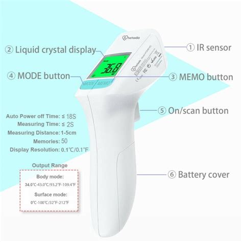 Non Contact Thermometers Hetaida Htd C Ir Non Contact