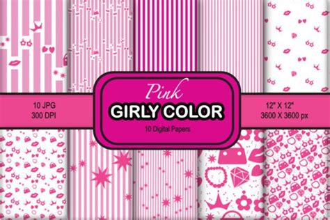 Pink - Girly Color Graphic by verticaloid · Creative Fabrica