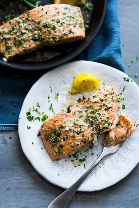 Garlic Parmesan Salmon Recipe That S Healthy Quick Easy