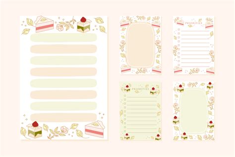 Stationery Memo Pad Printable