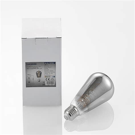 Lucande Led E27 St64 4w 1800k Himmen Titaani 5x Nettilamppu Fi