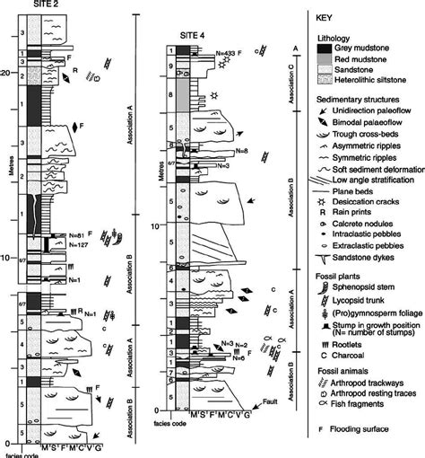 Sedimentary Logs Of Two Measured Sections Near Norton Sites 2 And 4