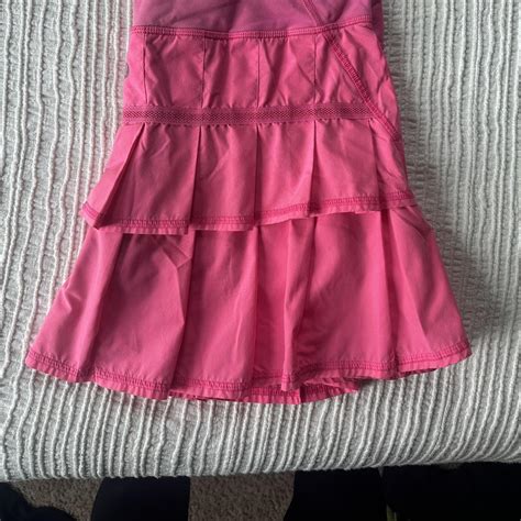 Hot Pink Lulu Lemon Skirt With Built In Shorts Size Depop