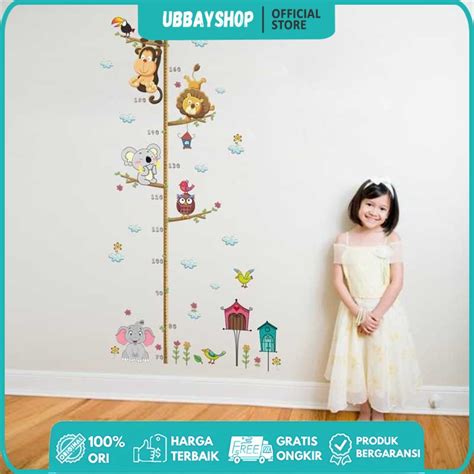 jual wallpaper stiker dinding pengukur tinggi badan anak hm