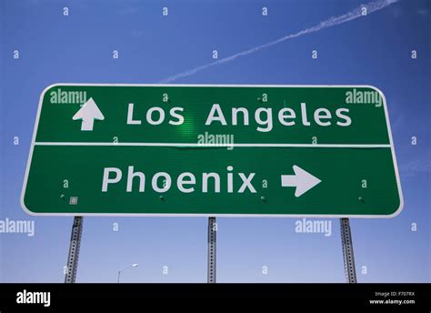 Arizona, USA, Los Angeles - Phoenix Interstate highway road sign Stock Photo - Alamy