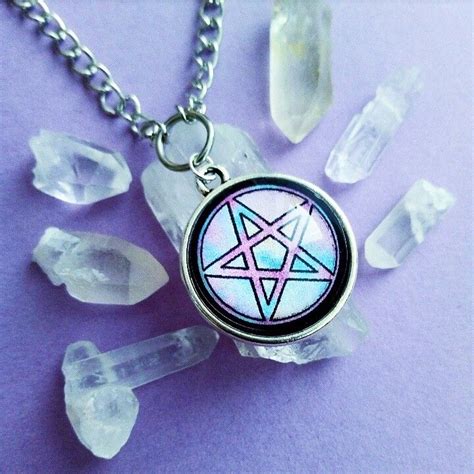 Pastel Goth Pentagram Choker Etsy Shop OfStarsAndWine