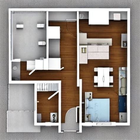 Diseño de casa con dos habitaciones PLANOS DE CASAS