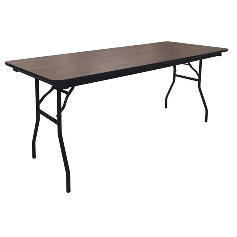 Mccourt Rectangular Montana Walnut Laminate Folding Table 72l X 30w