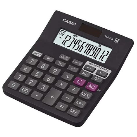 Calculator Casio Check Correct MJ 12D BK OfficeDel