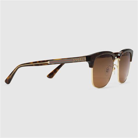 Rectangular Frame Metal Sunglasses Gucci Mens Square And Rectangle