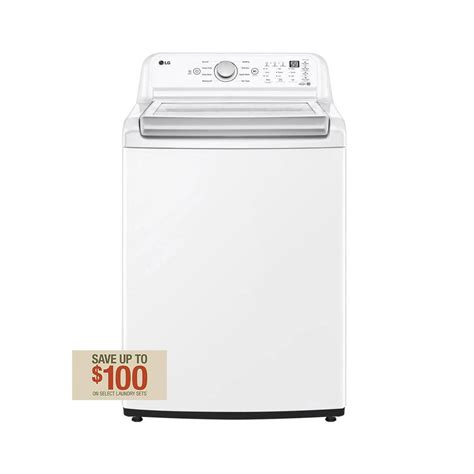 Lg 48 Cu Ft Top Load Washer In White With 4 Way Agitator Neverrust