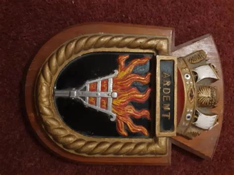 Hms Ardent Royal British Navy Ship Naval Wall Plaque Shield Ships Crest