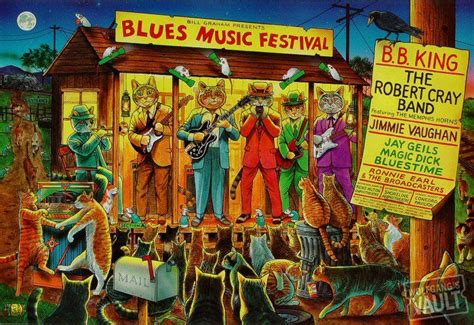 Blues Festival Poster Vintage Concert Posters Music Festival Poster