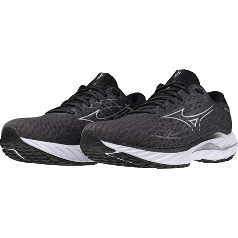 Mizuno Wave Inspire 20 Wide Hardloopschoenen Heren Ebony White Black