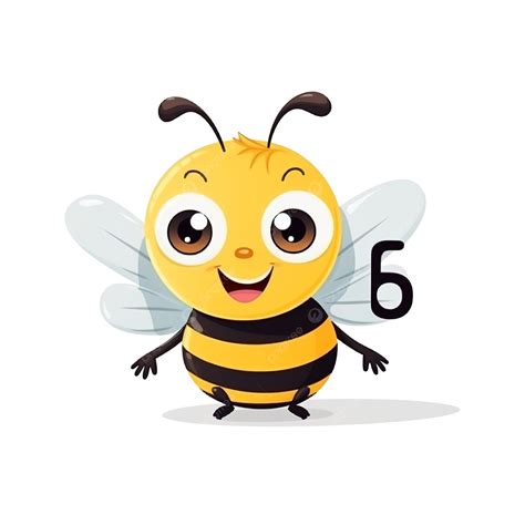 Cute Bumble Bee Numeric Number Numeric Font Png Transparent Image