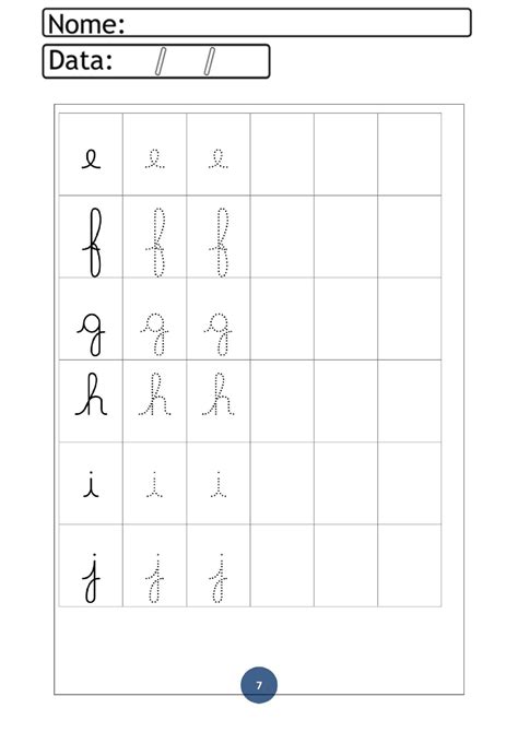 Atividades De Caligrafia Alfabeto Cursivo Para Imprimir 6 Letras