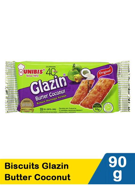 Unibis Biscuits Glazin Butter Coconut 90G Klik Indomaret