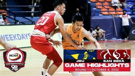 Ncaa Season Game Highlights Jru Vs San Beda Men S Basketball