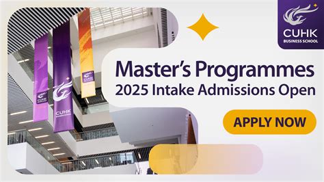 Cuhk Business Masters Programmes 2025 Intake Early Admissions Cuhk